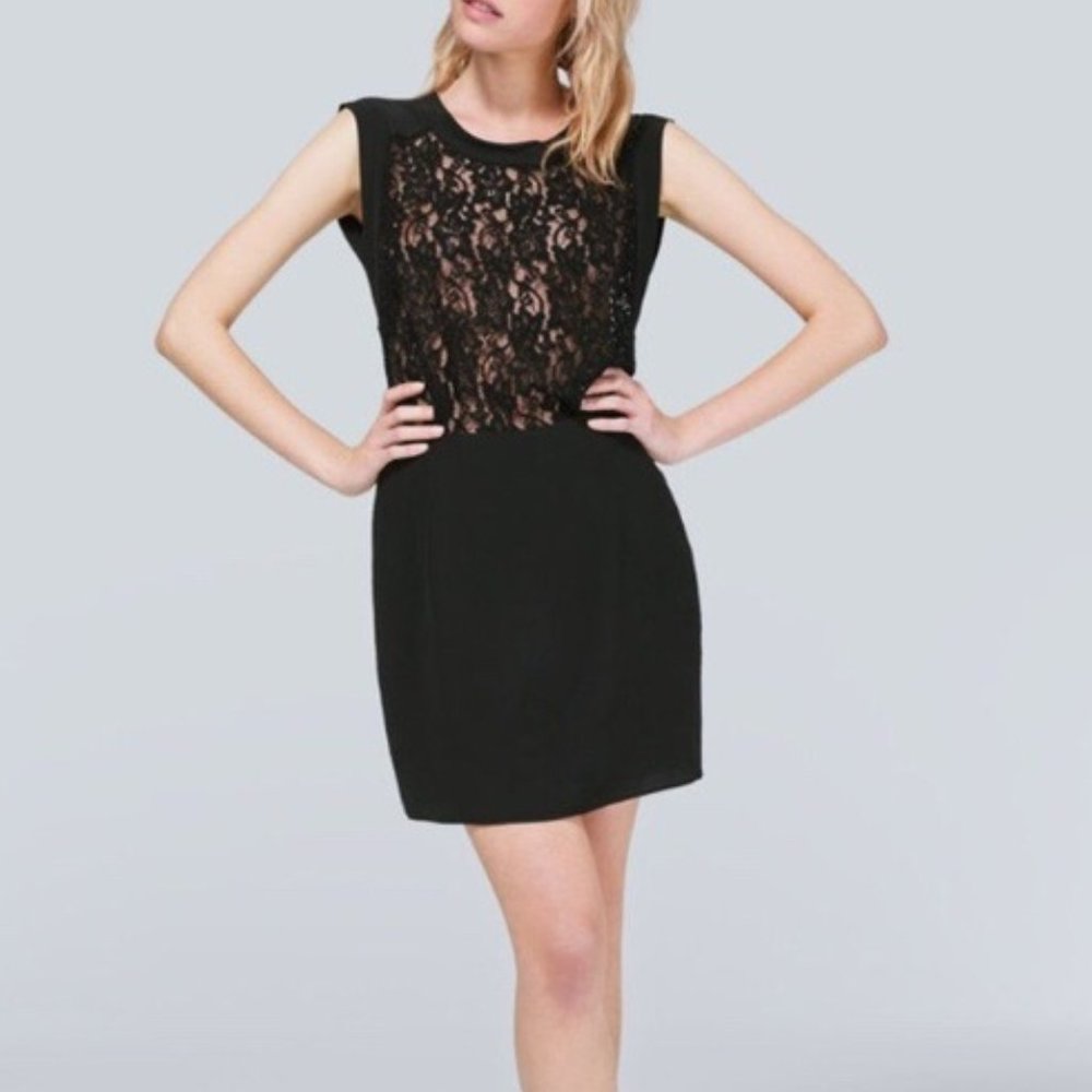 Elegant Black Lace Mini Dress